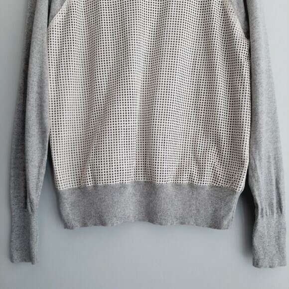 BANANA REPUBLIC Color-Block Mixed Media Crewneck Fine Knit Sweater Top Sz M - Picture 5 of 11